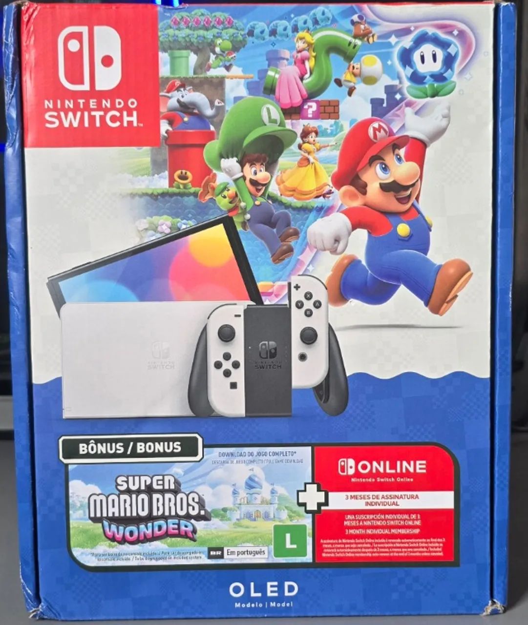 Nintendo Switch Oled + Jogo Mario Wonder - Trocas