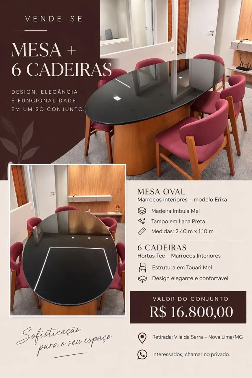 Mesa sala de jantar e reuniões  - Foto 3