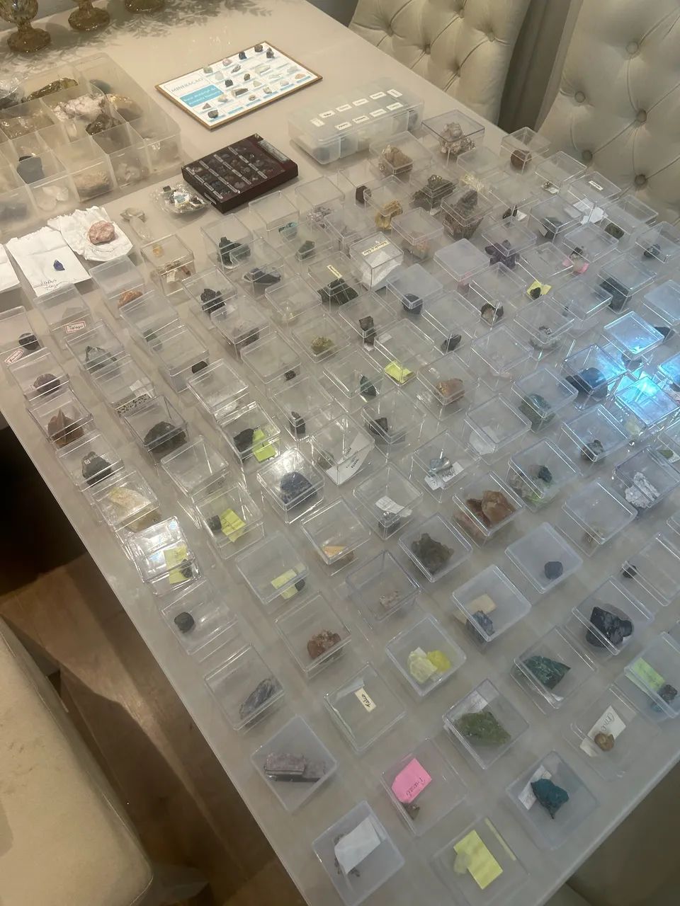 Coleção de minerais 