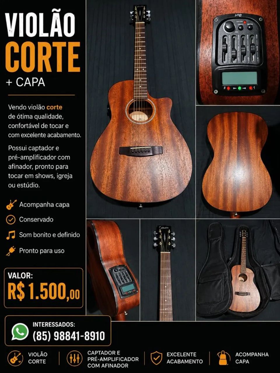 Violao aço cort  - Foto 2