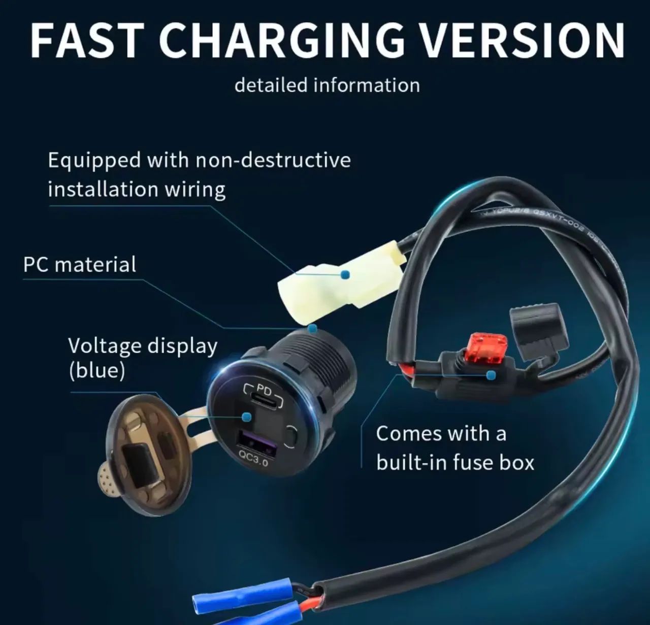 Adaptador para moto USB da Honda - NX500 e CB500x