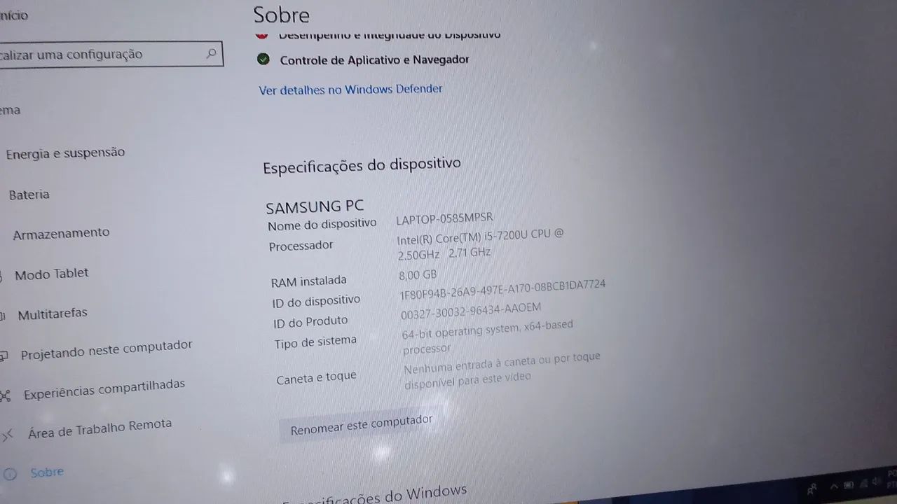 Notebook Samsung i5 7°Geração - Foto 2
