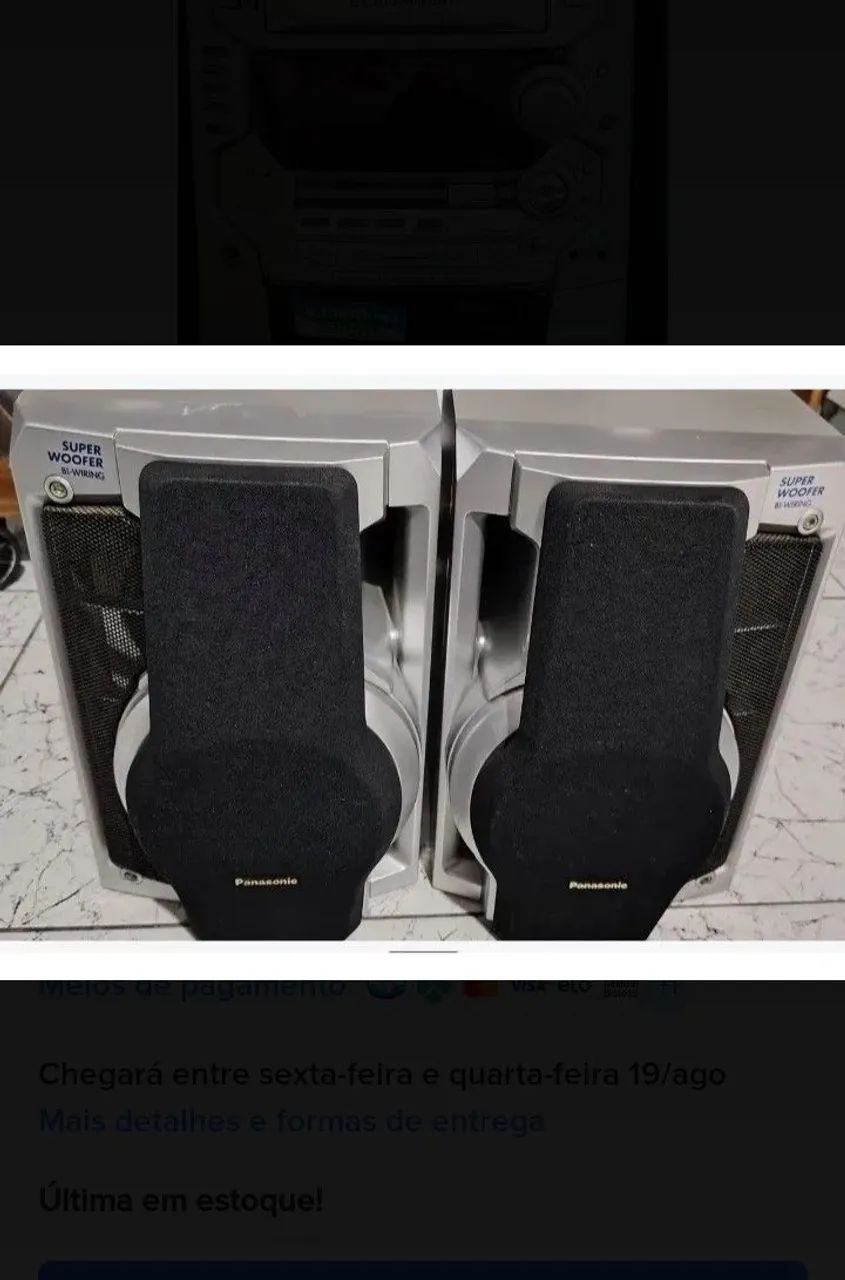 DUAS CAIXAS DE SOM PANASONIC SA AK78 