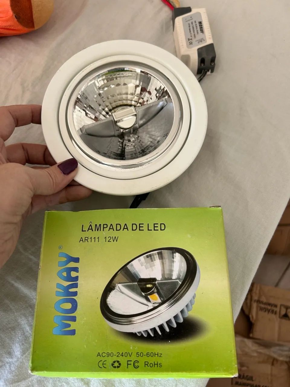Luminária AR 111 lâmpada integrada - Foto 5