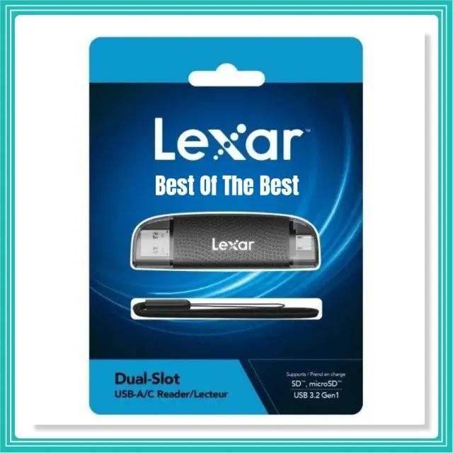 Leitor De Cartão SD E Micro SD Lexar RW310, USB 3.2 Gen 1,170 Mbps 2 Em 1