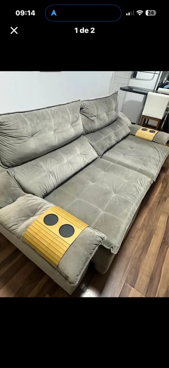 Vendo sofá suede 