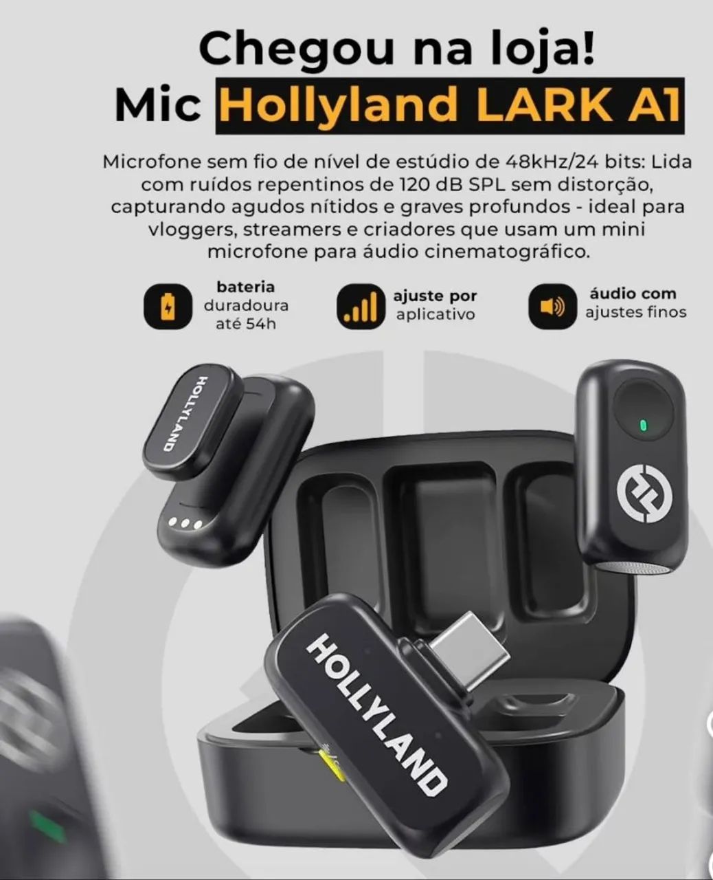 Microfone Hollyland A1 Original Lacrado Pronta Entrega 