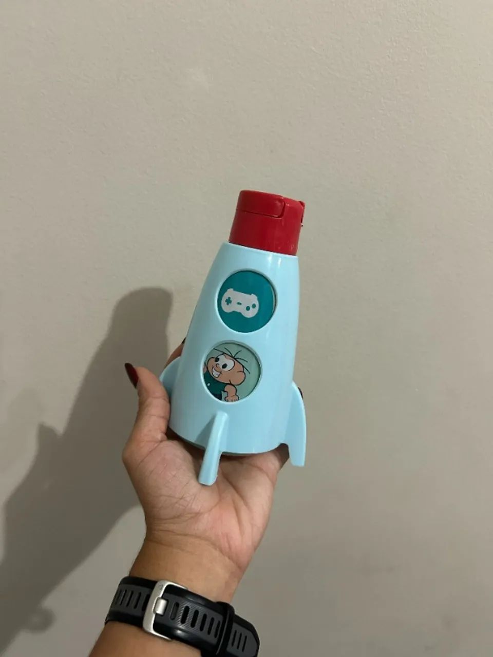 Garrafa de Plástico Com Capa Foguete 320 ml Turma da Mônica - Foto 4
