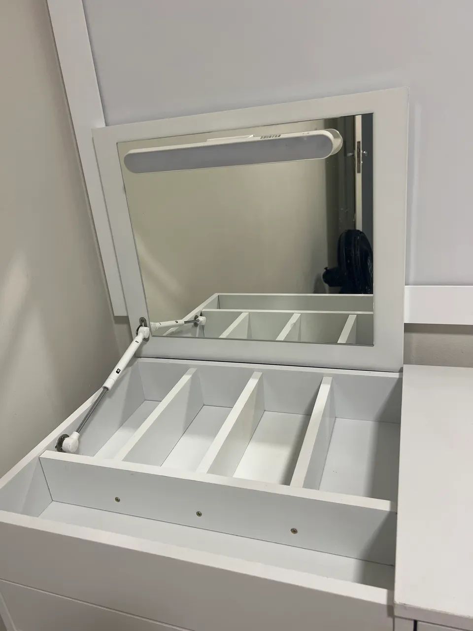 (Penteadeira retro cristal 3 gavetas branco - Olivar Móveis - Foto 4