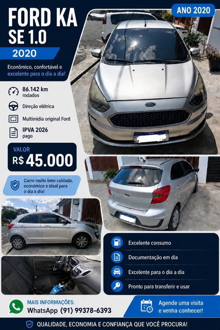 Ford Ka Ka 1.0 SE/SE Plus TiVCT Flex 5p 2020