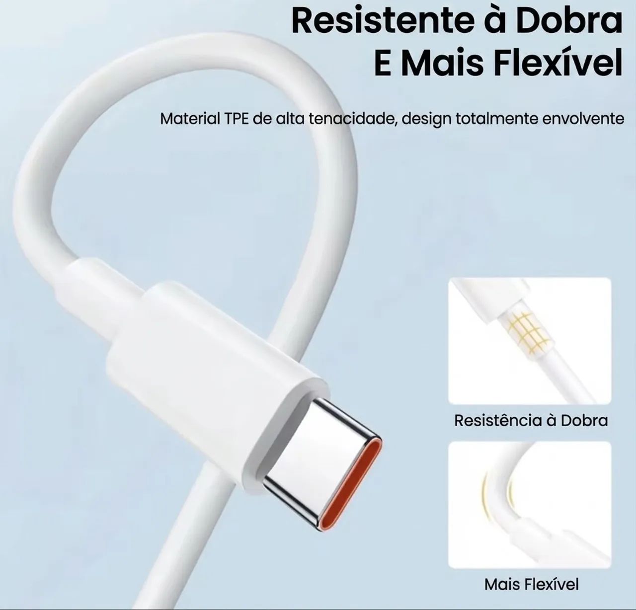Carregador 67W Turbo + Cabo USB-C 1M | Xiaomi, Samsung, Motorola, Redmi, POCO - Foto 5