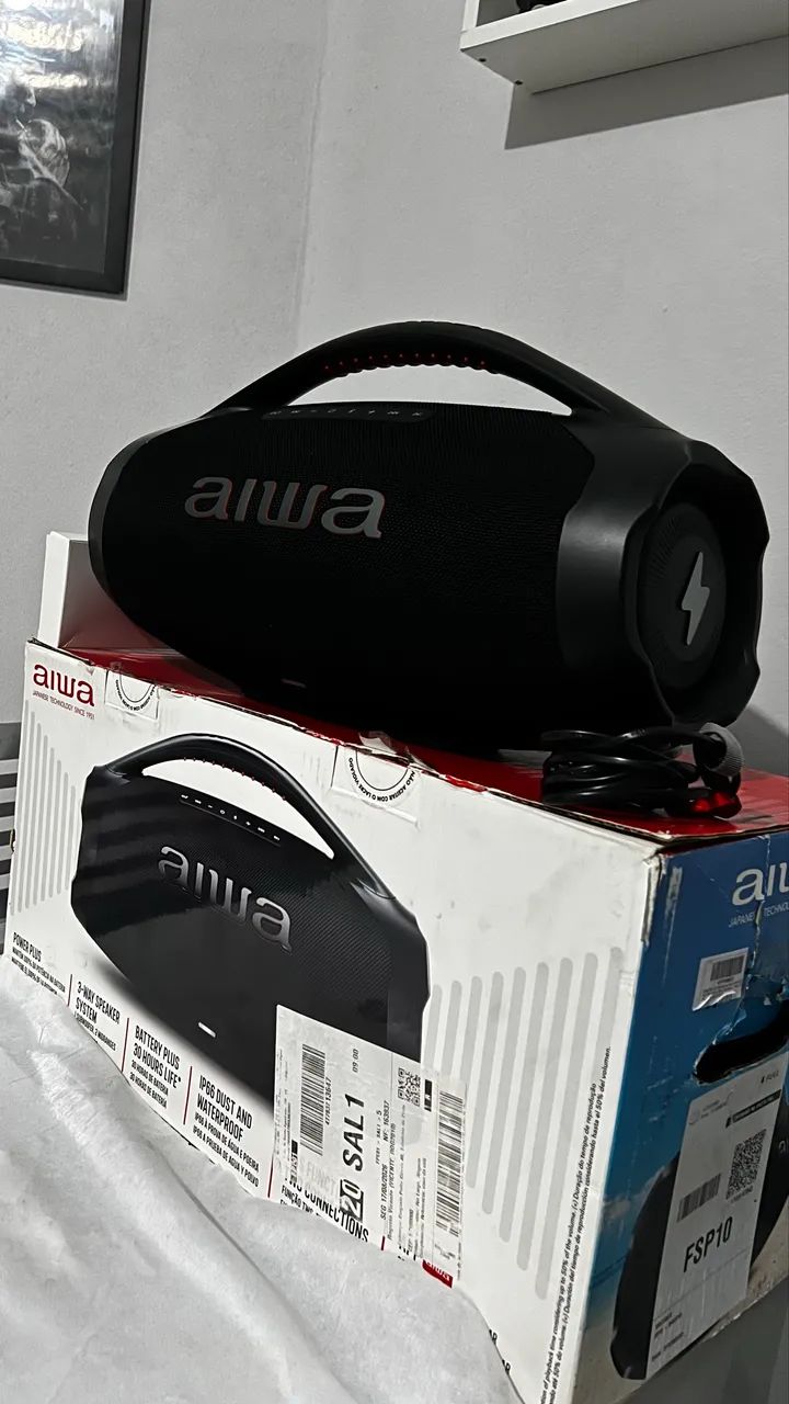 Caixa de Som Aiwa Boombox 200W - Nova c/ Nota e Caixa - Foto 2