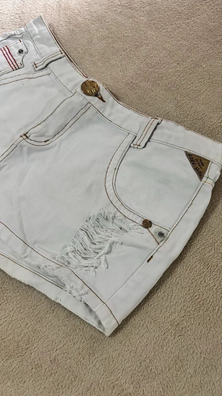 Short Jeans Branco - Foto 2