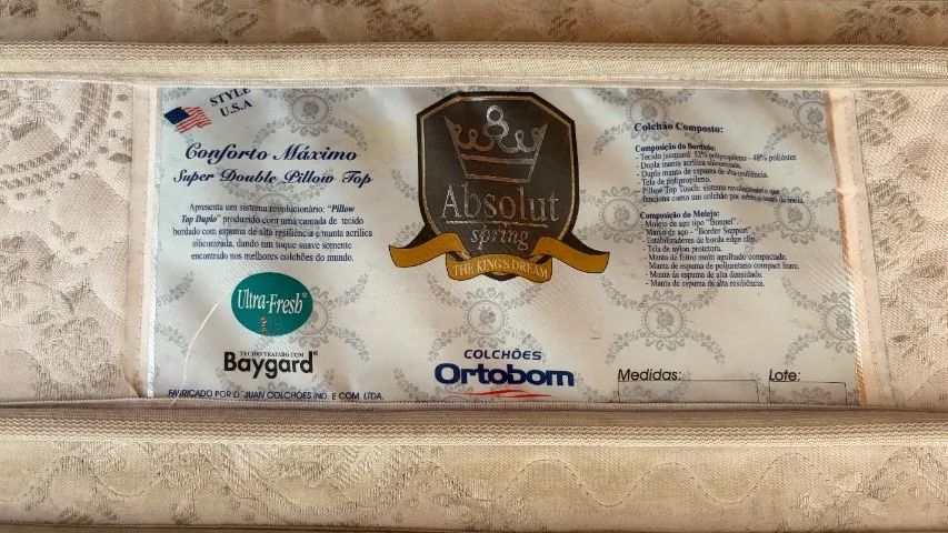 Cama Box King Size Ortobom + Colchão Super Double Pillow Top - Foto 2