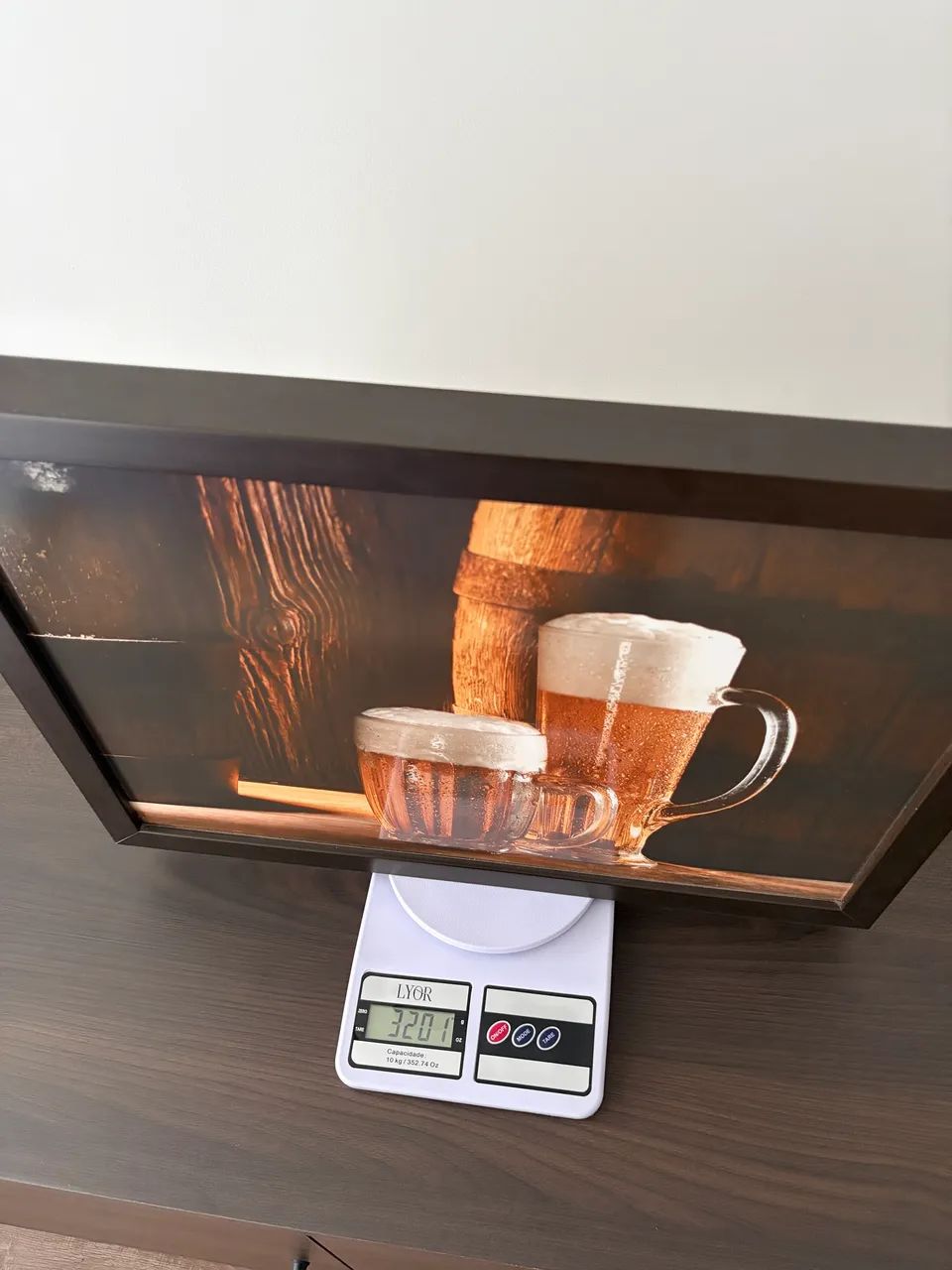Quadro chopp para área externa churrasqueira