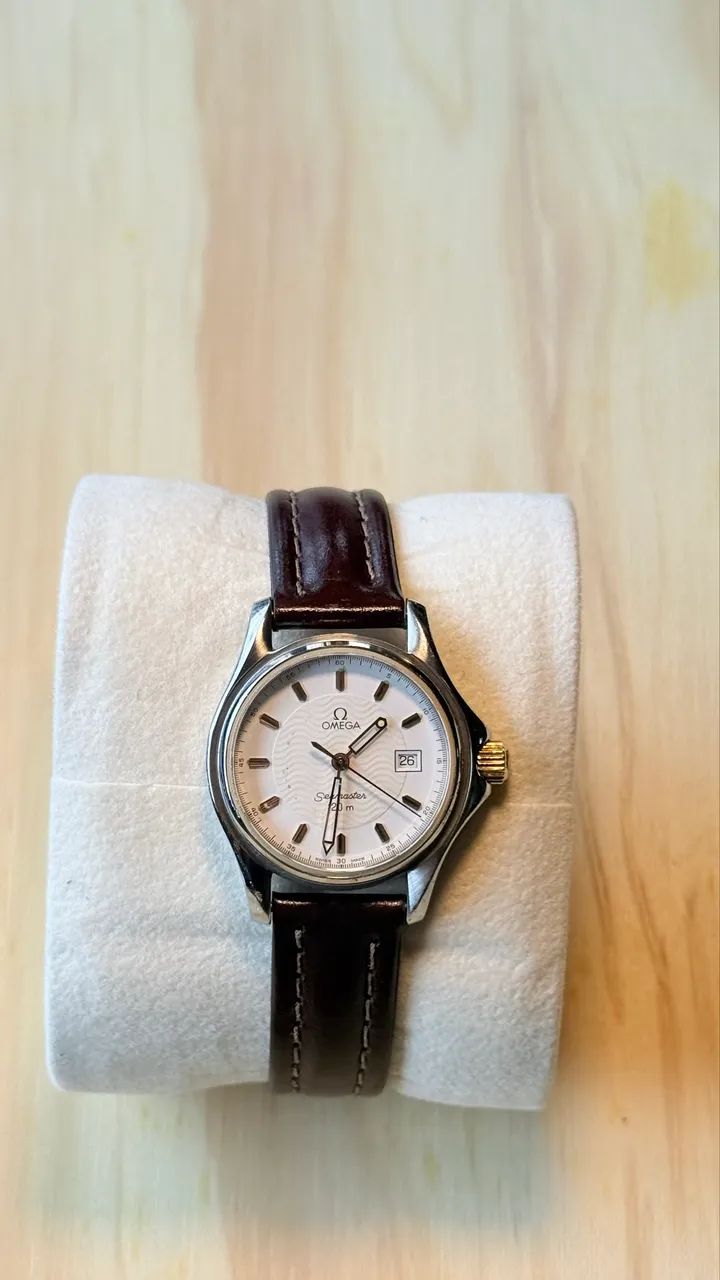 Relógio omega seamaster ORIGINAL movimento Quartz 30mm c/ coroa