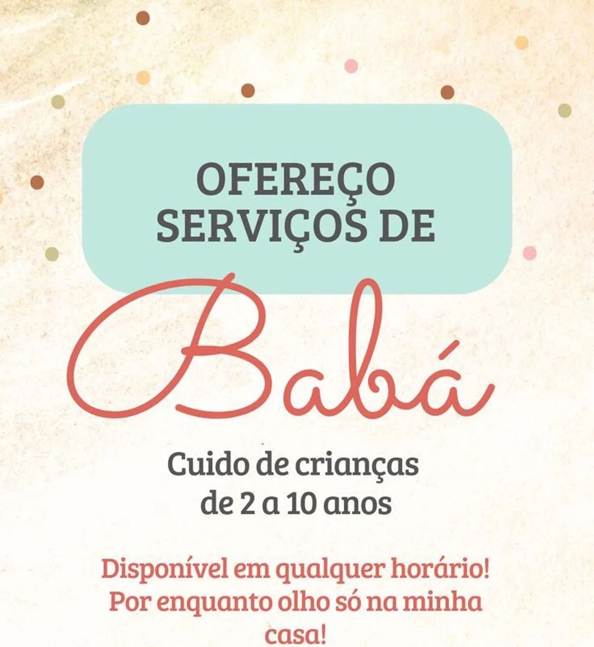 Disponível para baba