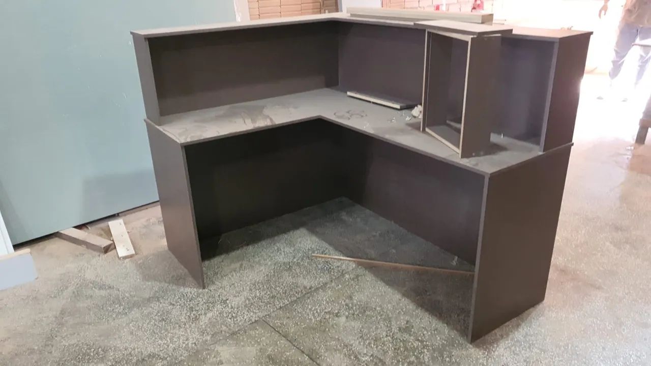 Balcão caixa - mesa em L - Foto 4