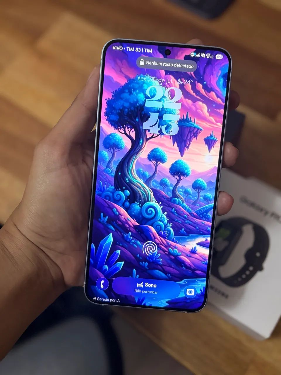 Samsung S25+ com Relógio Galaxy Fit3