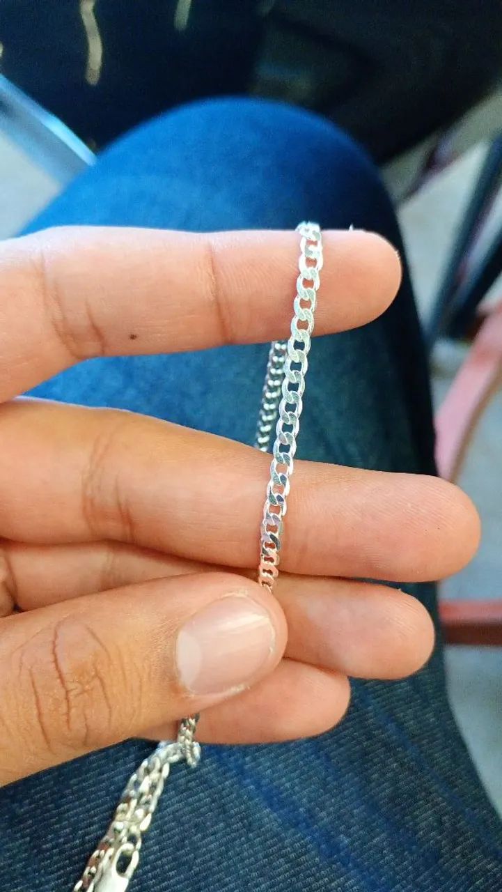 Corrente de prata 3 mm 65 cm