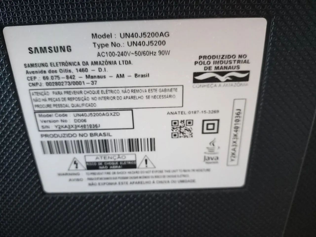 Vendo TV Led Samsung Smart J5200FHD R$ 1.200, - Foto 3