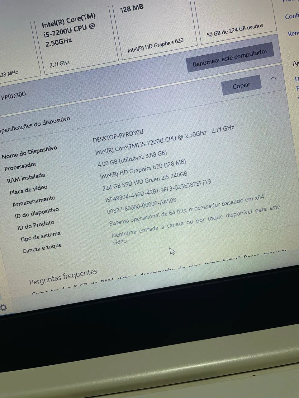 Notebook Lenovo Ideapad | i5 7ª Geração | Conservado  - Foto 2