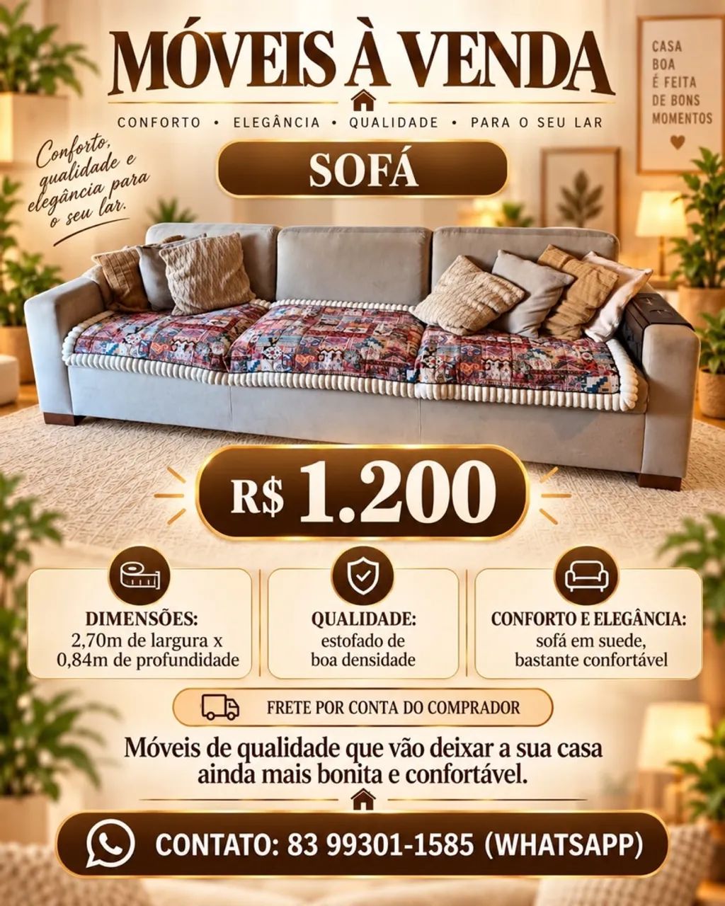 Oportunidade única de Sofá de ótima qualidade!