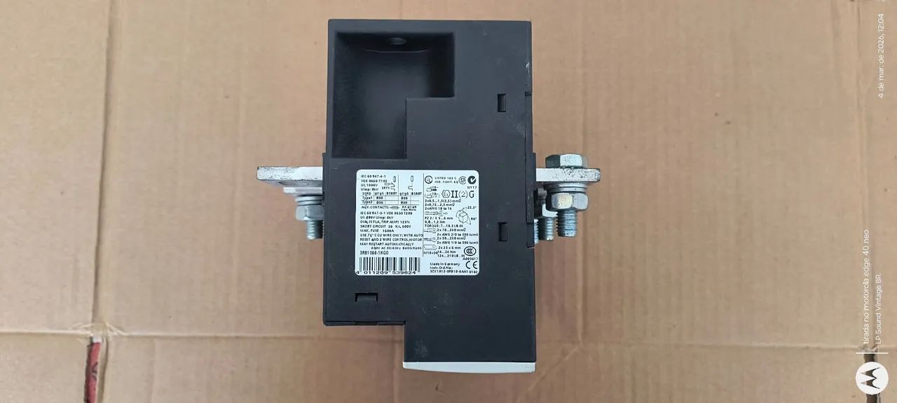 relé térmico industrial da marca Siemens, modelo Sirius 3RB1066-1LG0.  - Foto 2