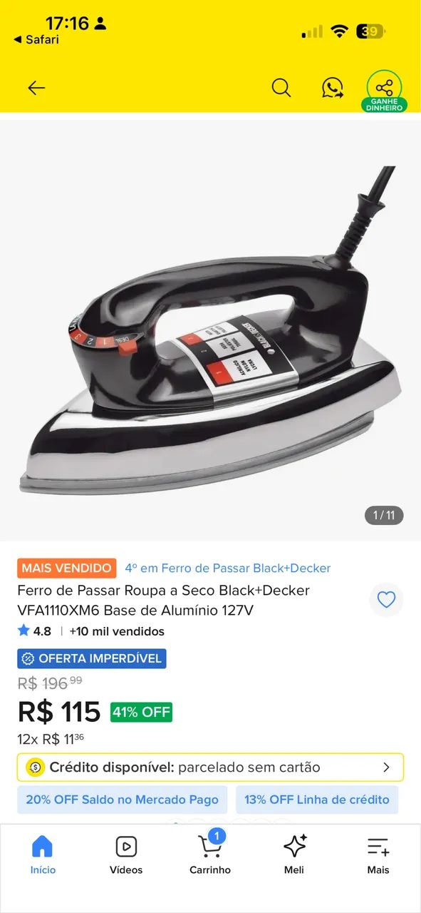 Ferro de Passar Black Decker - Foto 2