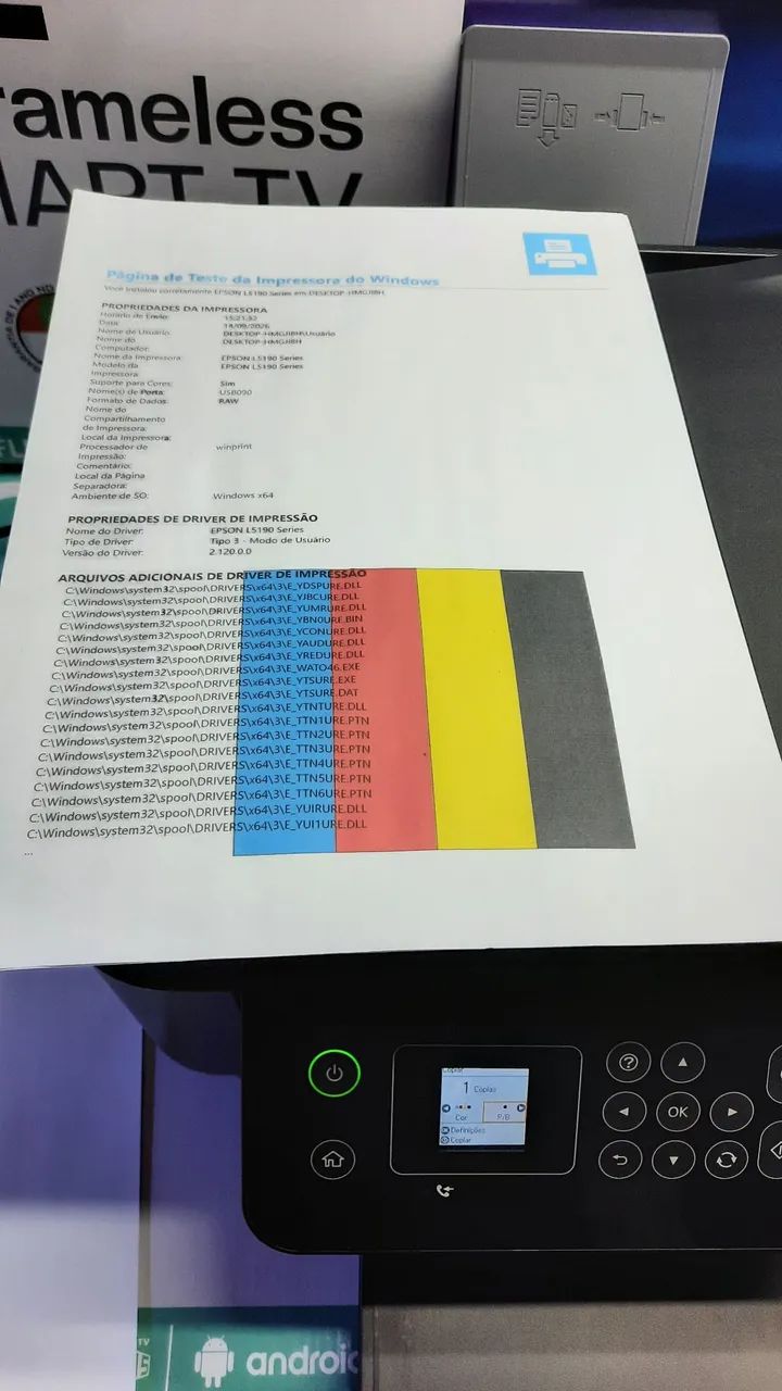 Barbada Impressora EcotanK Epson L5190 - Foto 4