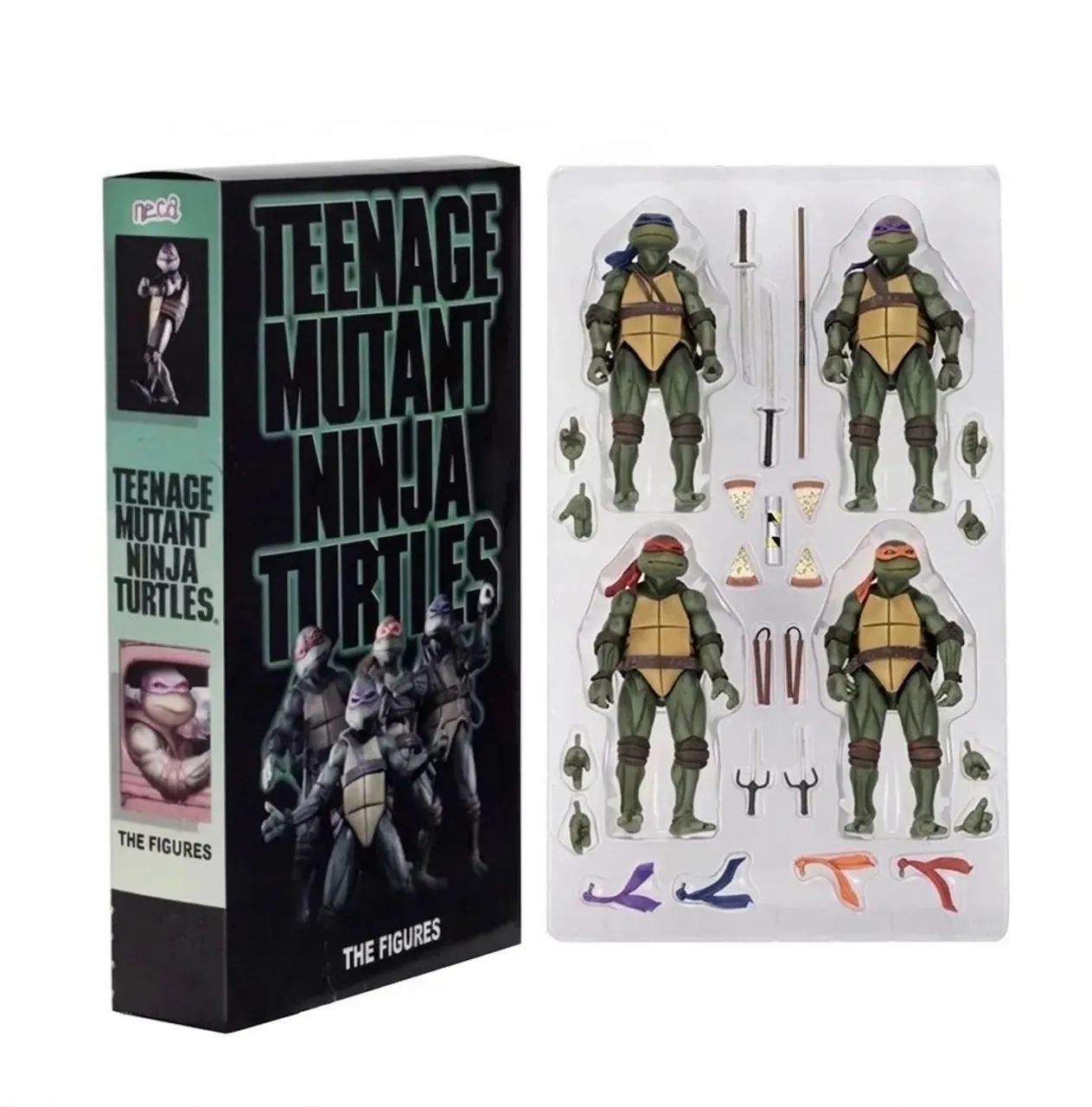 Pack com 4 Action Figure das Tartarugas Ninjas - NECA