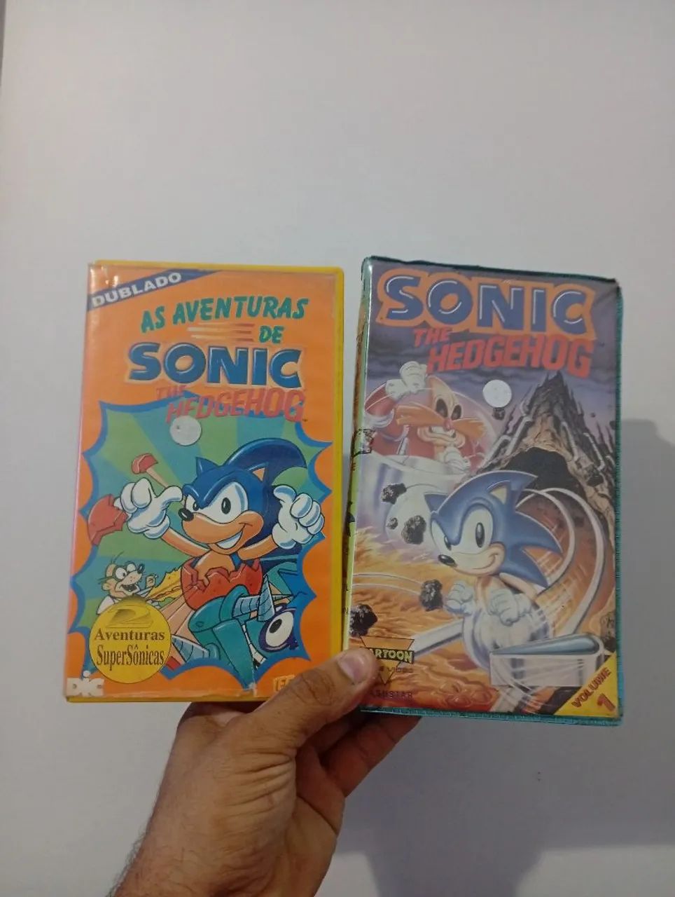 Lote de 2 VHS do Sonic 