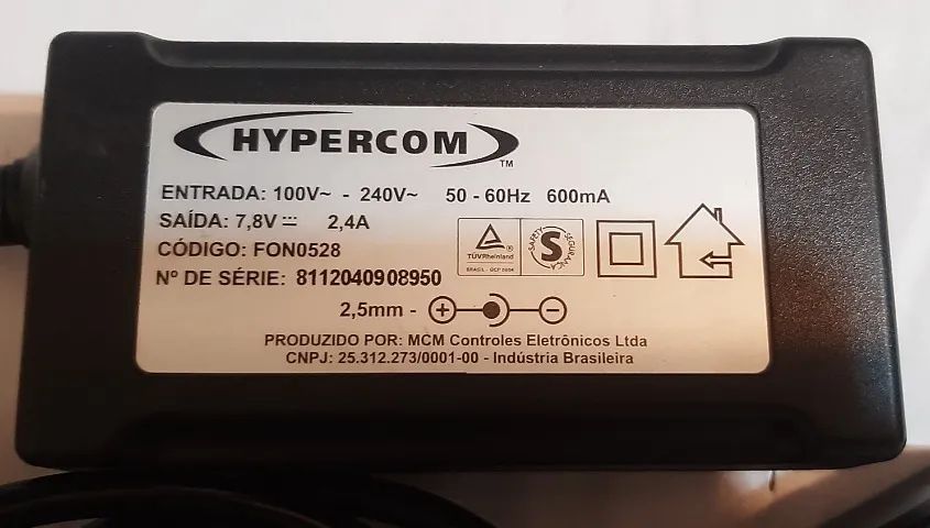 Fonte Hypercom 7,8V 2,4A Fon0528 2,5mm Bivolt - Foto 4