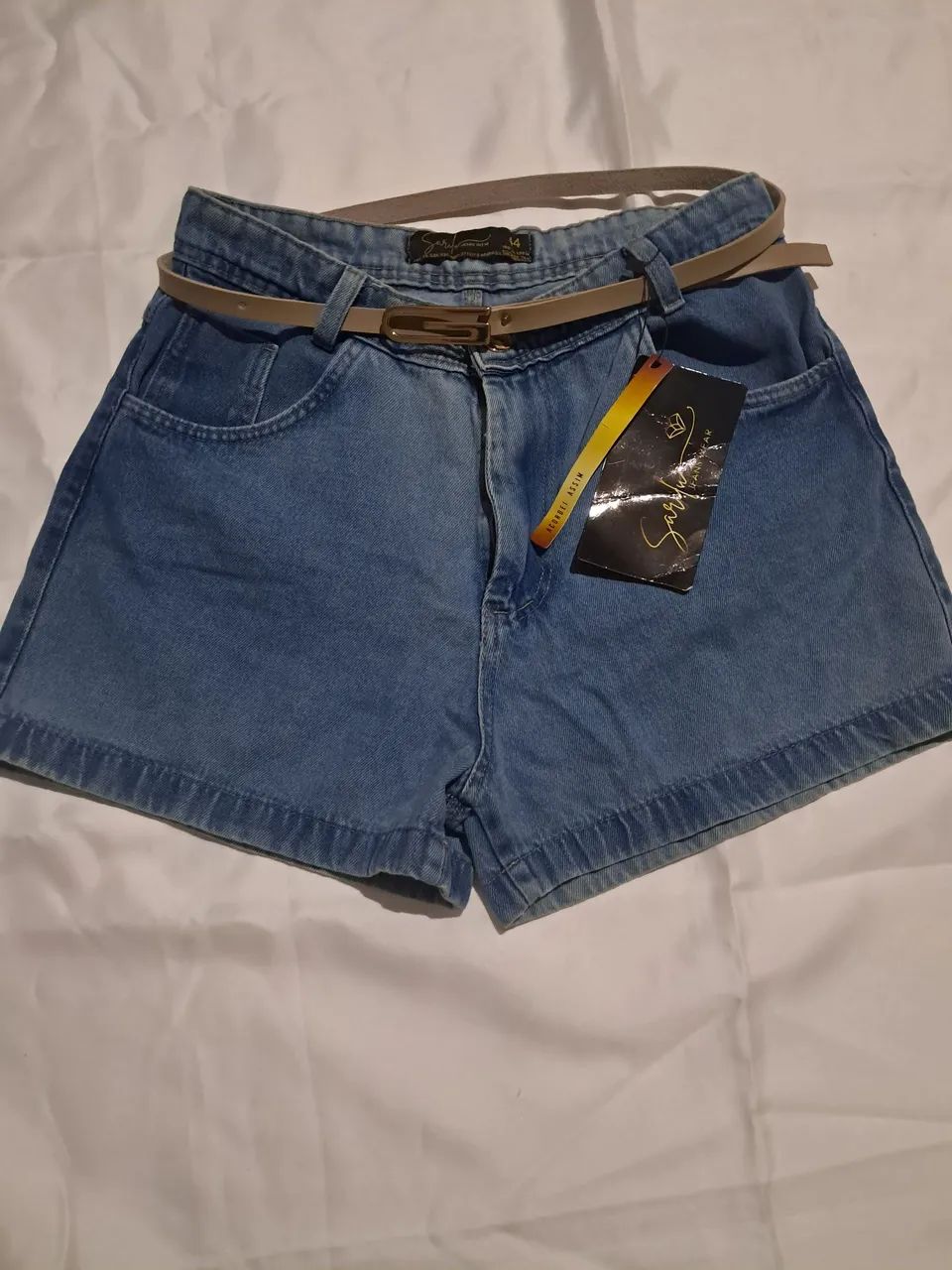 Short tam 44 novo com cinto , veste 38/40 - Foto 2