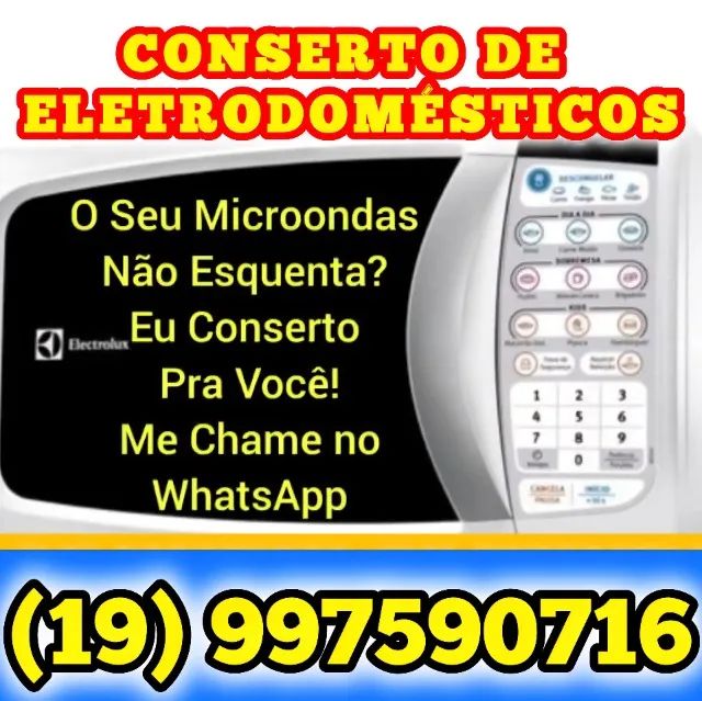Conserto de Micro-ondas e Eletrodomésticos em Pedreira SP ? Atendimento Técnico e rápido. 