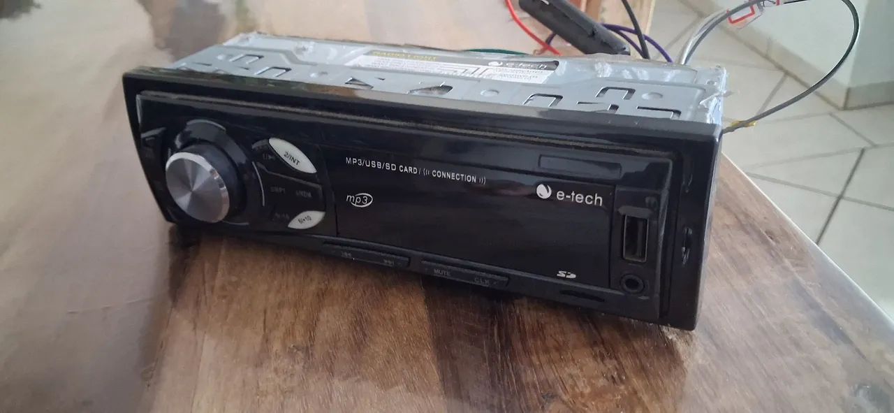 Som para carros vans e caminhões E-Tech MP3-USB-CARD 