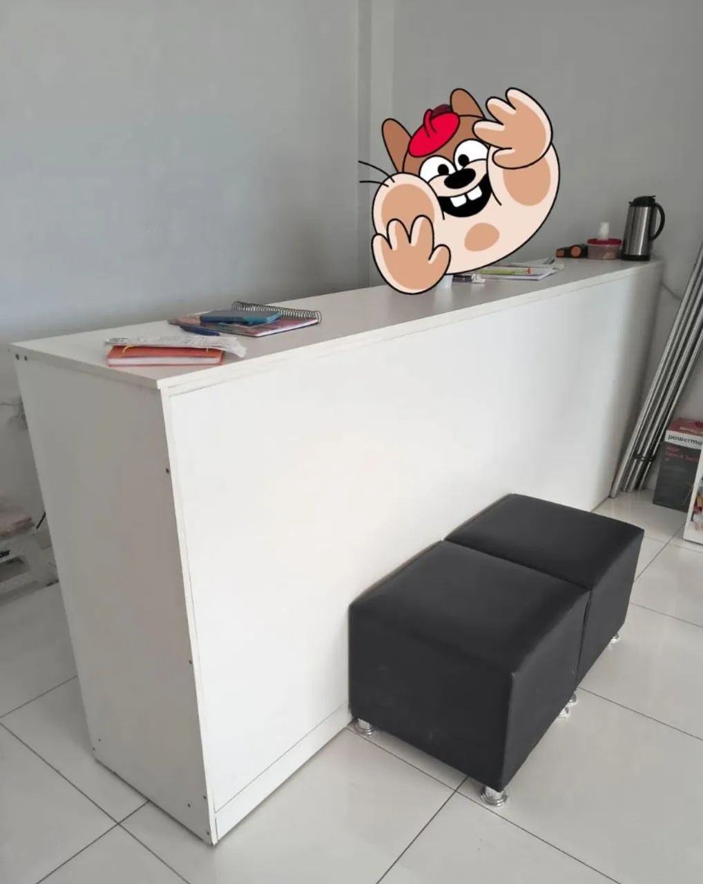 Balcão grande MDF branco  - Foto 4