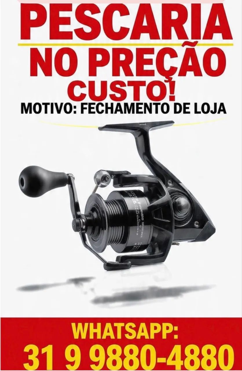 Artigos de pesca no preço de CUSTO
