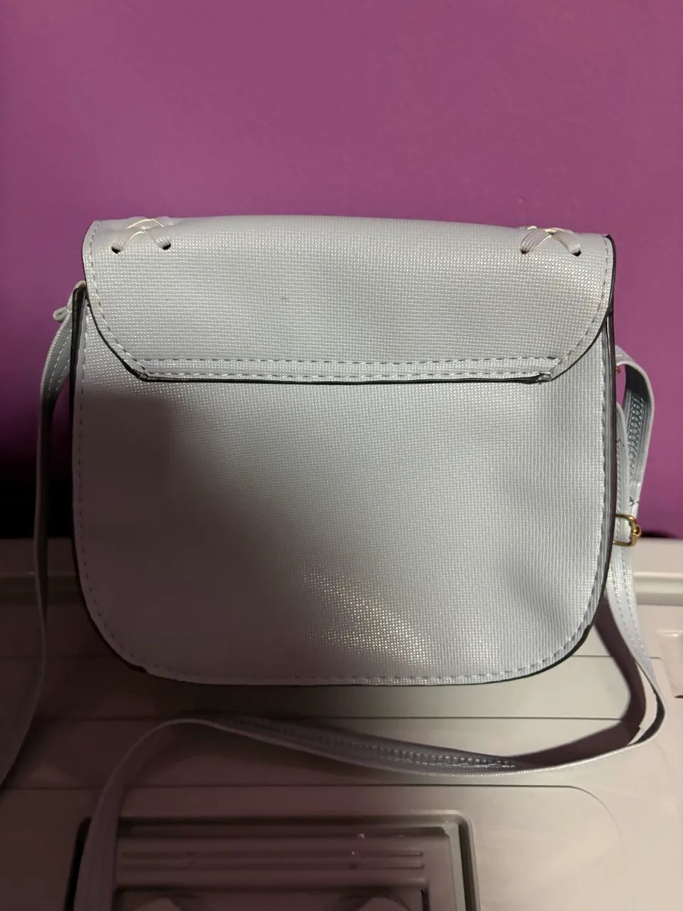bolsa azul acinzentada de ombro (cerca 20cm) - Foto 3
