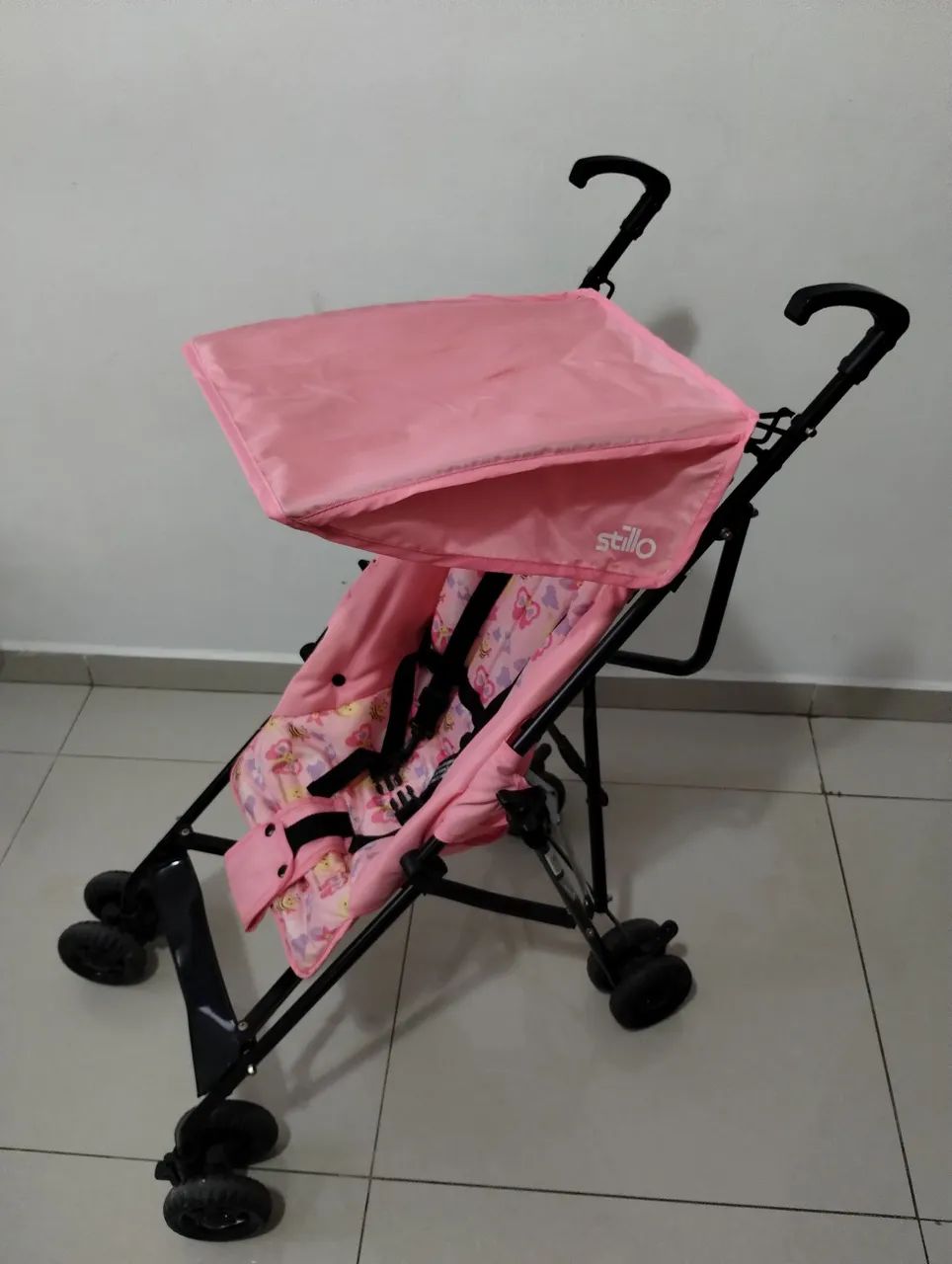 Carrinho bebê Stillo Rosa - Foto 4