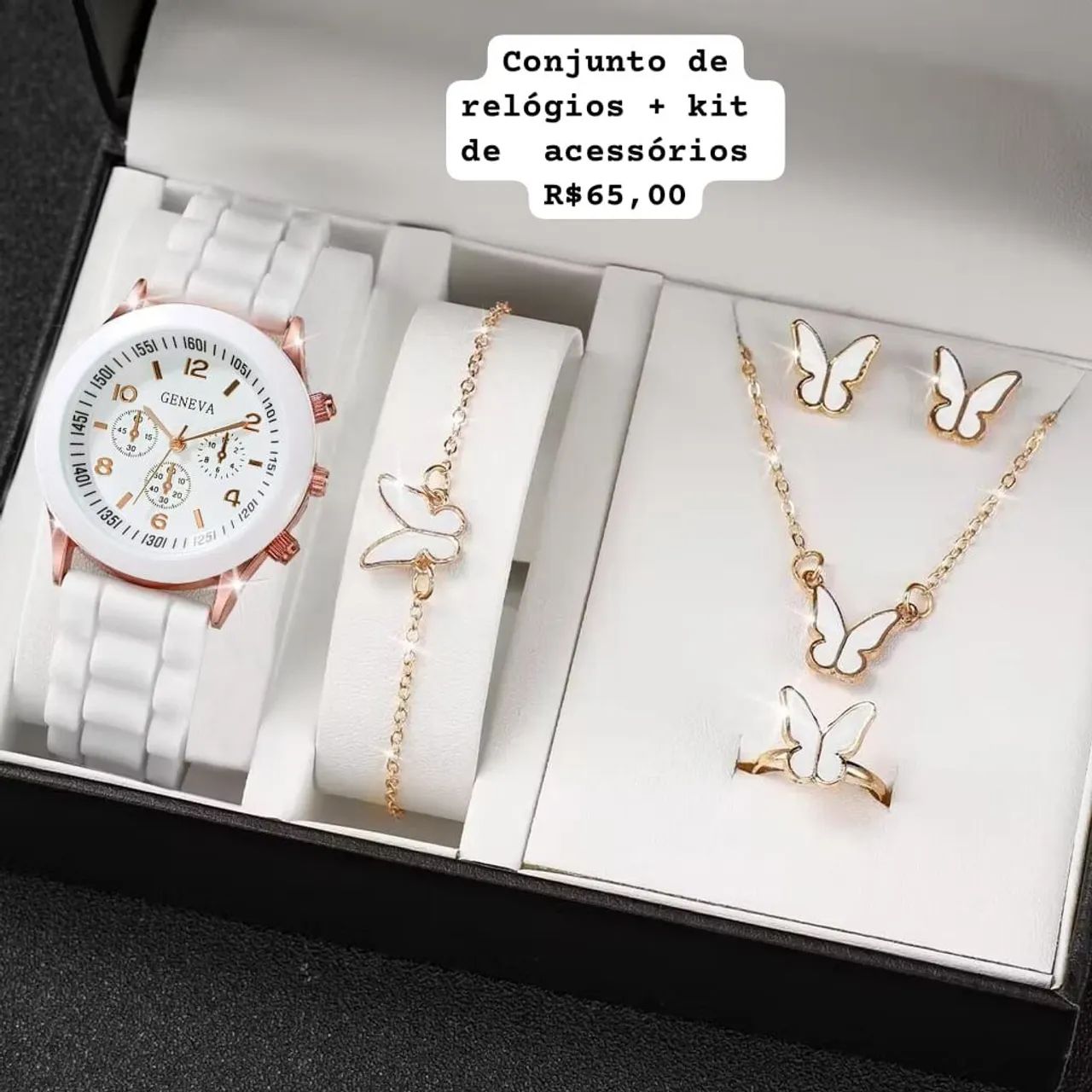 Kit relógio feminino mais acessório linha premium - Foto 4