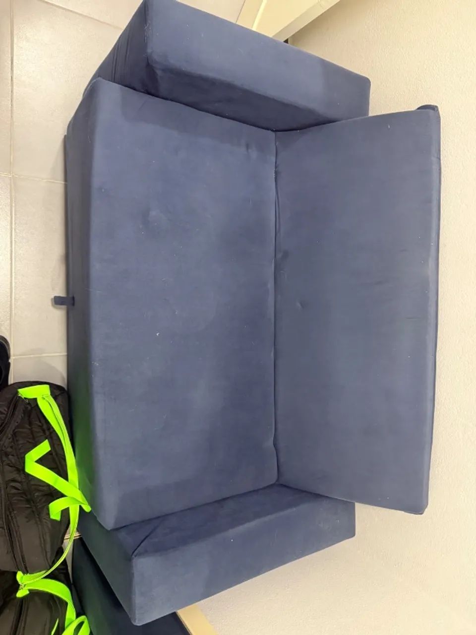 Sofá cama 2 lugares azul  - Foto 3