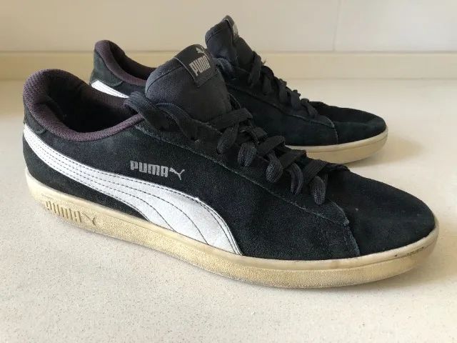 Tênis Puma Smash V2 - Couro Natural - Tam. 44 (12 Us)