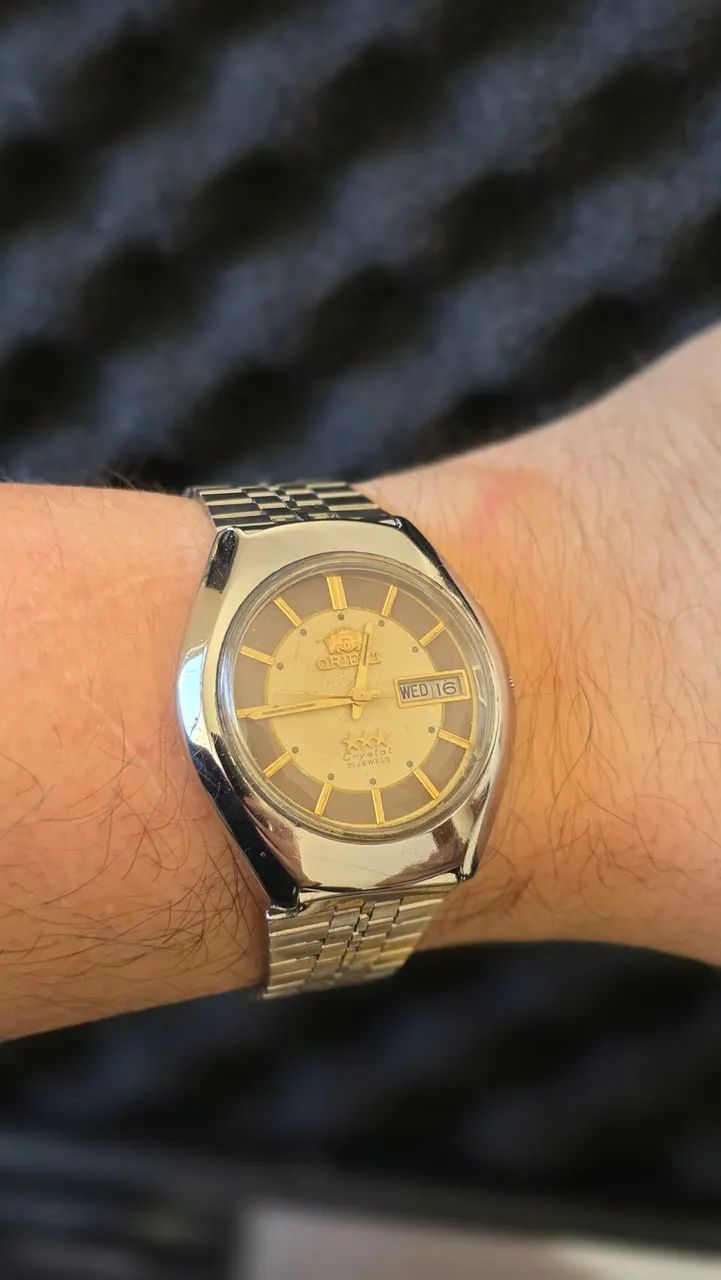 Relogio Orient Crystal Marrom