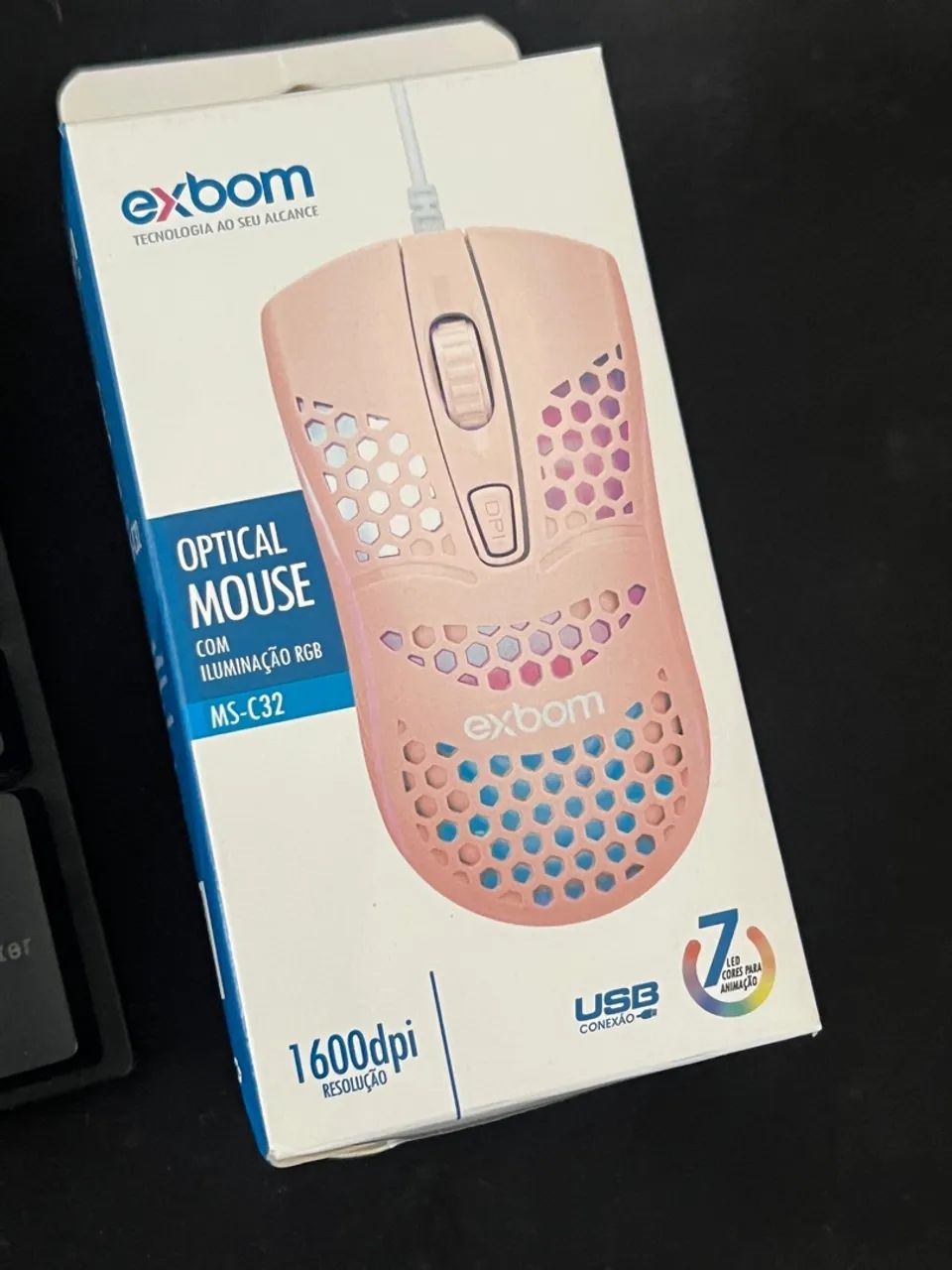 ? KIT TECLADO + MOUSE EXBOM COM LED - Foto 2