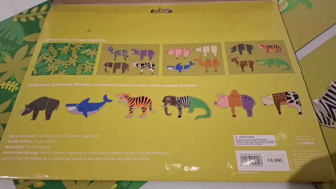 Quebra cabeça magnético animais importado - Foto 2