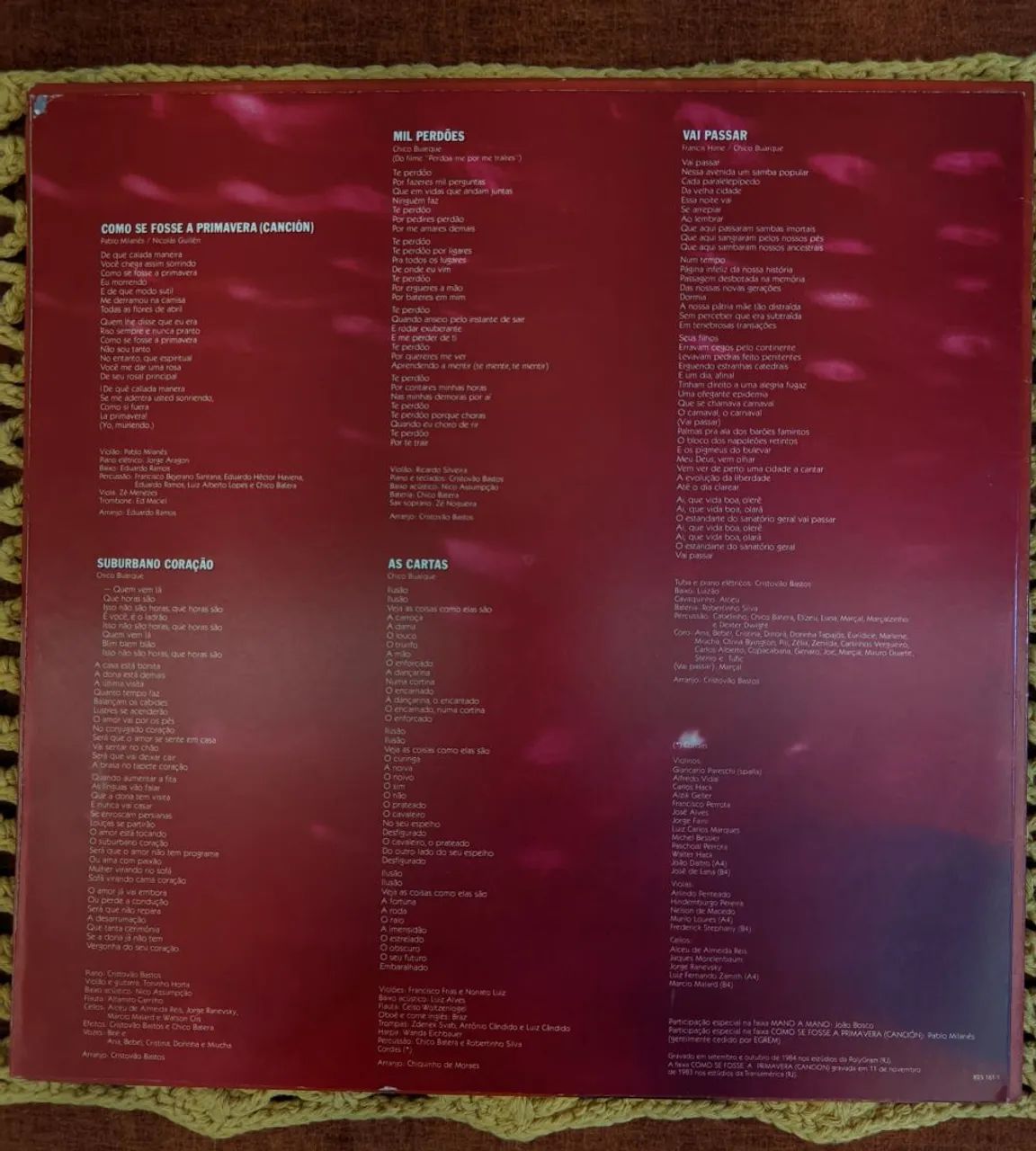 LP Chico Buarque - 1984 - Foto 5