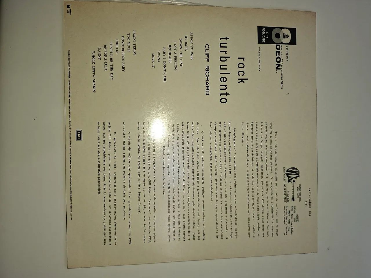 LP Vinil Cliff Richard - Rock Turbulento - 1988 - Foto 2