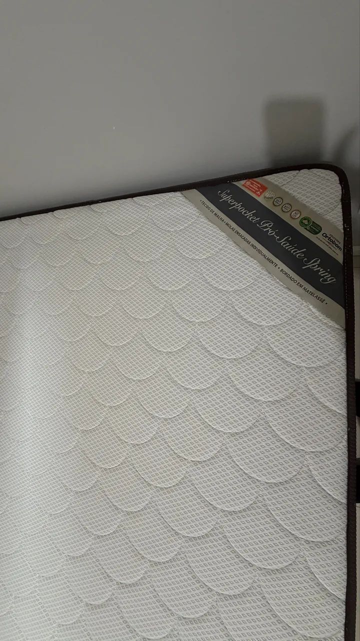 Cama Box Casal + Colchão Ortobom