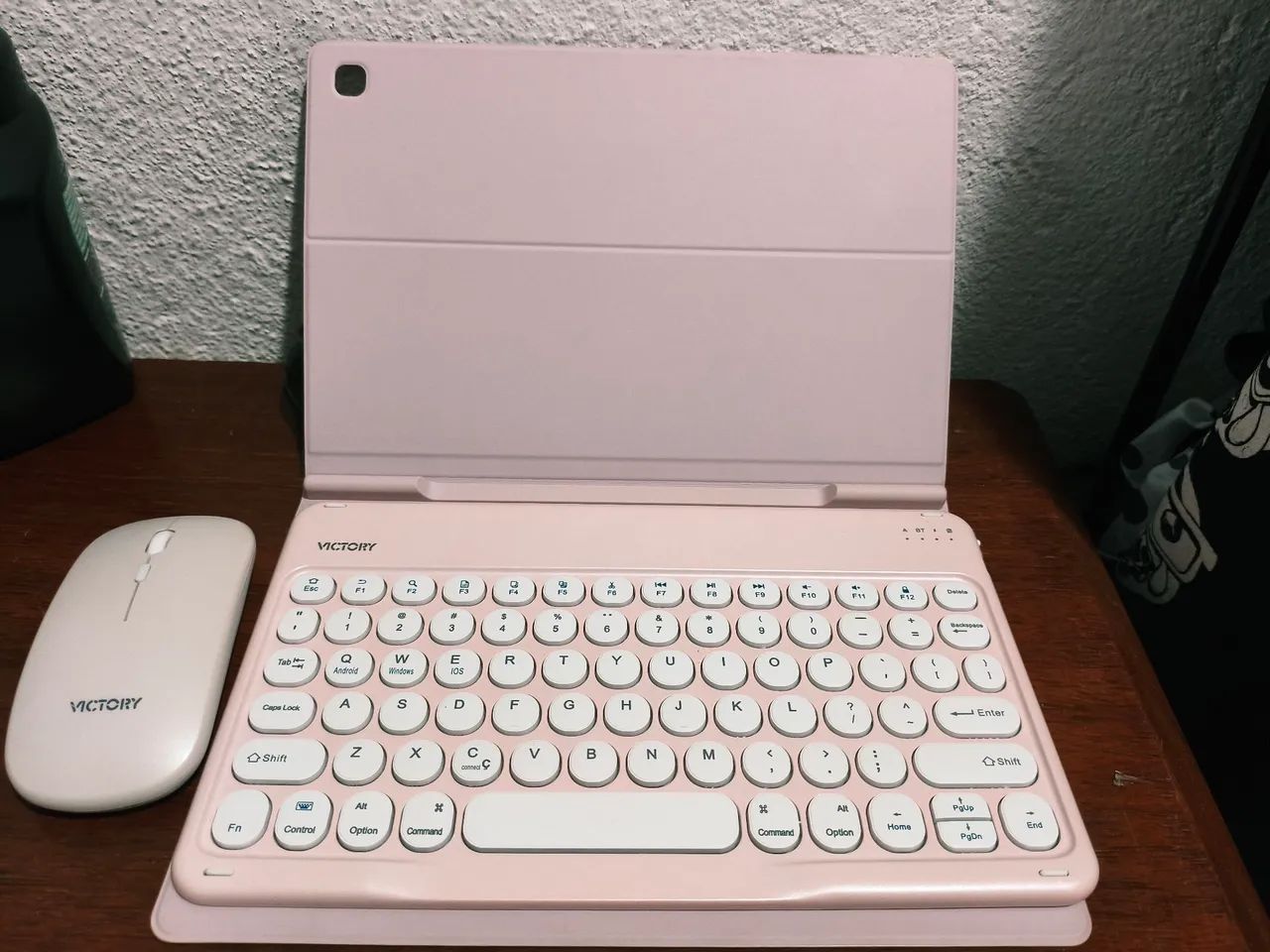 Kit para Tab S6 Lite - Capa Original + Teclado e Mouse Bluetooth Rosa - Foto 4